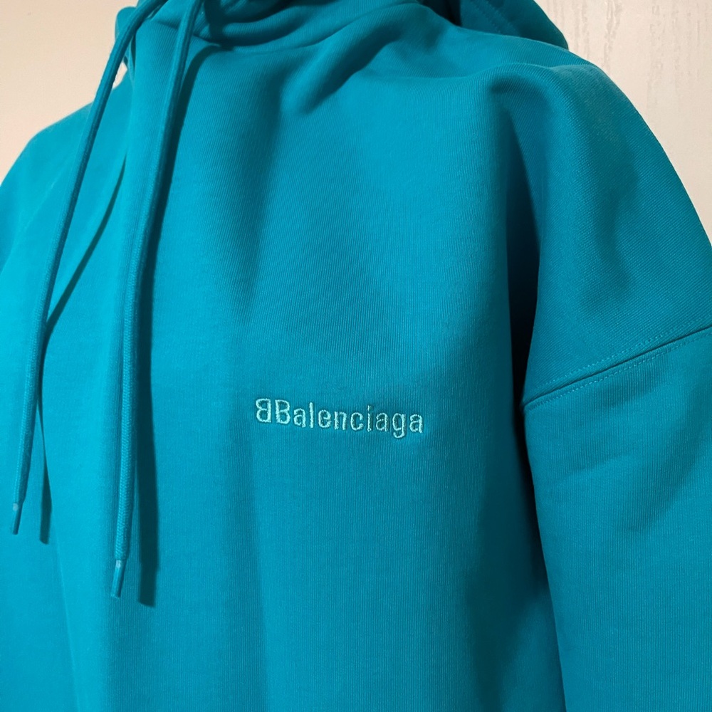 Unisex Balenciaga Teal Hoodie